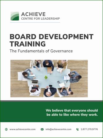  Board Development Training Book Cover