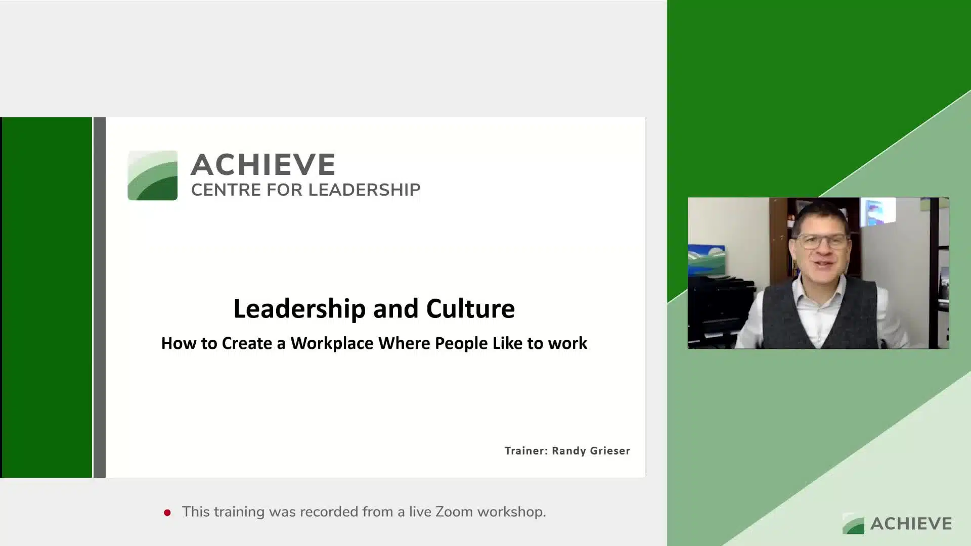 Leadership and Culture – How to Create a Workplace Where People Like to Work (2.5 CEC) Image