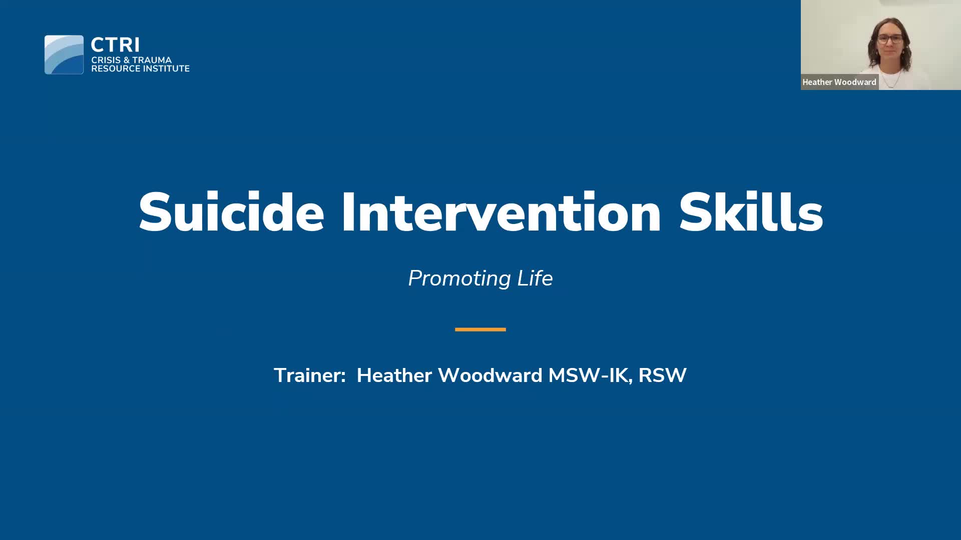 Suicide Intervention Skills Part 1 of 1 Product Image