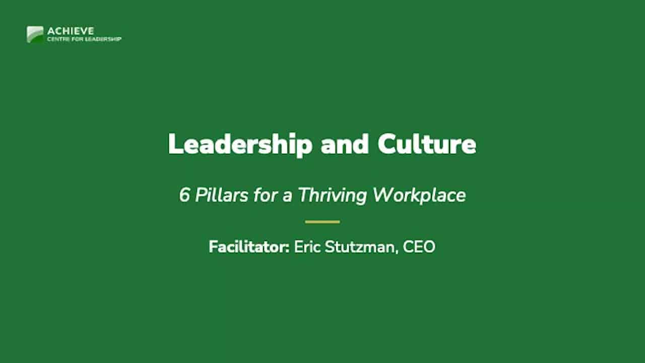 Leadership and Culture Part 2 of 2 Product Image