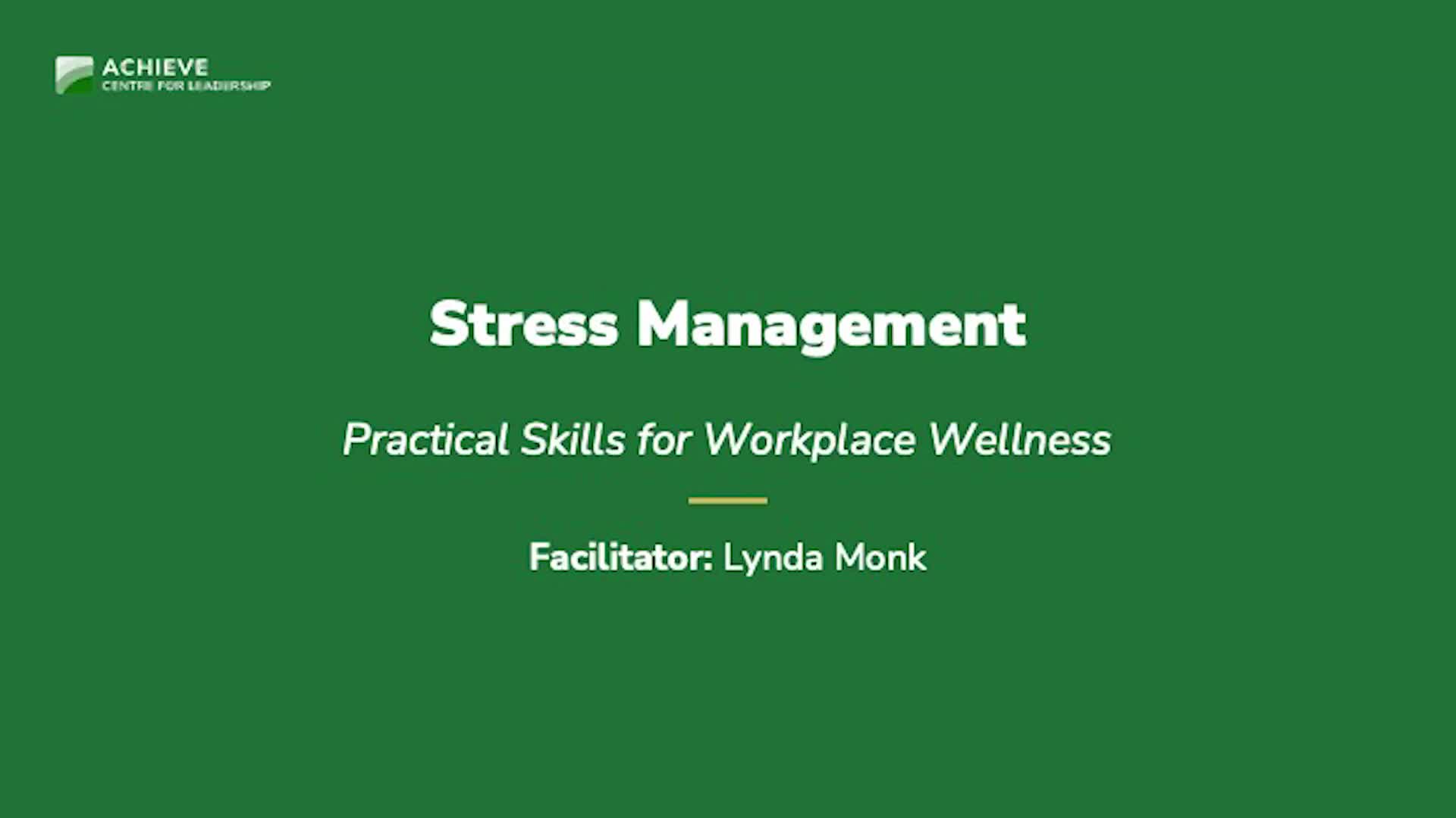 Stress Management Part 2 of 2 Product Image